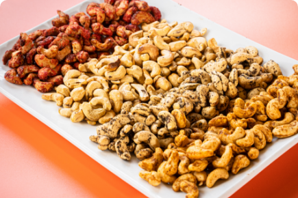 Peda and flavored cashews